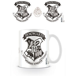 Taza desayuno Harry Potter Escudo Hogwarts Negro