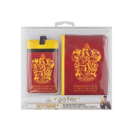 Etiqueta de equipaje y Funda de pasaporte Harry Potter Gryffindor