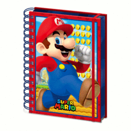 PYR - Libreta Lenticular Nintendo diseño Super Mario