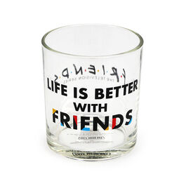 Vaso de vidrio Friends - LIFE IS BETTER WITH FRIENDS 8x9 cm
