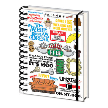 Cuaderno espiral Friends Frases serie II