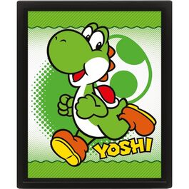 Poster 3D Lenticular Super Mario y Yoshi