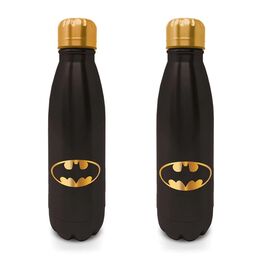 Botella metlica Logo Batman negro y dorado