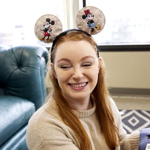 Diadema con orejas de cuaderno de bocetos de Mickey y Minnie de Disney