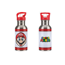 Botella metlica con pajita Super Mario 500 ml