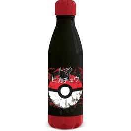 Botella de plstico Pikachu y Pokeball (rojo/negro) 660 ml