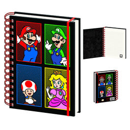 Cuaderno de espiral A5 Super Mario (4 Colour)