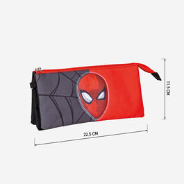 Estuche Portatodo Spider-Man (negro y rojo) 3 compartimentos 22,5 cm