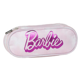 Estuche Portatodo Logo Barbie washed out rosa ovalado 22,5 cm