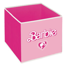 Cubo contenedor logo Barbie rosa 31 cm