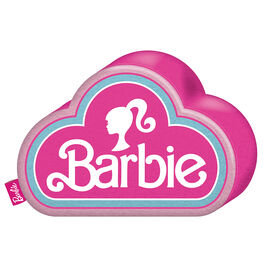 Cojn logo y silueta Barbie rosa 40 x 28 cm