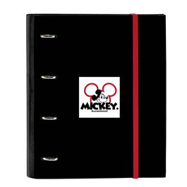 Carpeta 4 anillas 35mm Mickey Mouse Mickey Mood negra y roja tamao A4