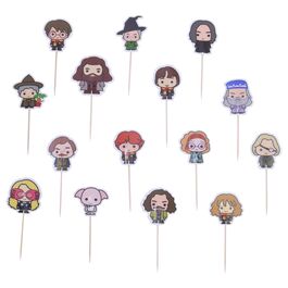 Pack 15 decoraciones para cupcakes personajes Harry Potter