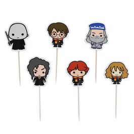 Set decoracin cupcakes capsulas y toppers (12) personajes Harry Potter