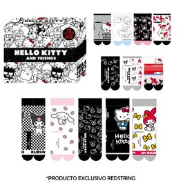 Caja regalo 12 pares calcetines Hello Kitty talla 35/41